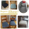 Jacquard Chair Cover Dining Room Plain Stretch Chair Seat Slipcover Removable Spandex Seat Cushion Cover Kitchen Restaurant Home 4