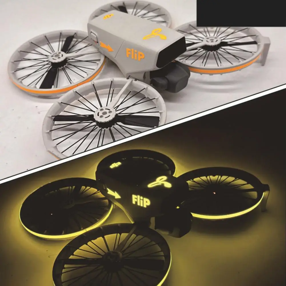 DJI Flip Drone Luminous Stickers Night Warning Decals Skin Anti-Scratch Protective Film Night Safety Cool Flight Accessories drone accessories
