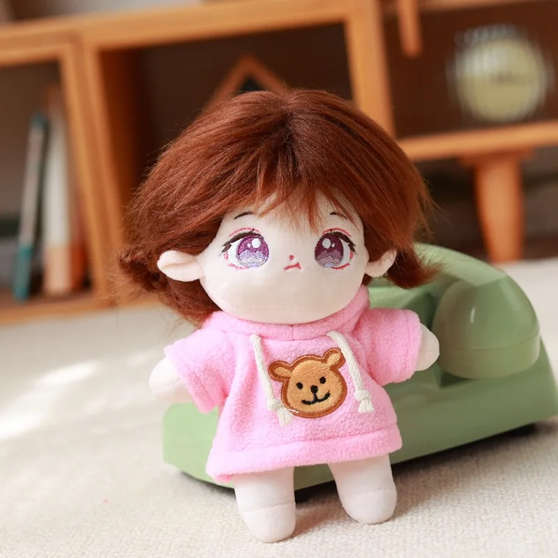 1 PC Hoodie Sweater Clothes for 20cm Idol Dolls Cartoon Outfit Accessories Suit for Super Star Cotton Doll Collection Toys 6