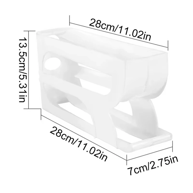 Automatic Egg Rolling Dispenser 3-Tier Automatic Egg Rolling Holder Space-Saving Storage Container For Fridge Rack