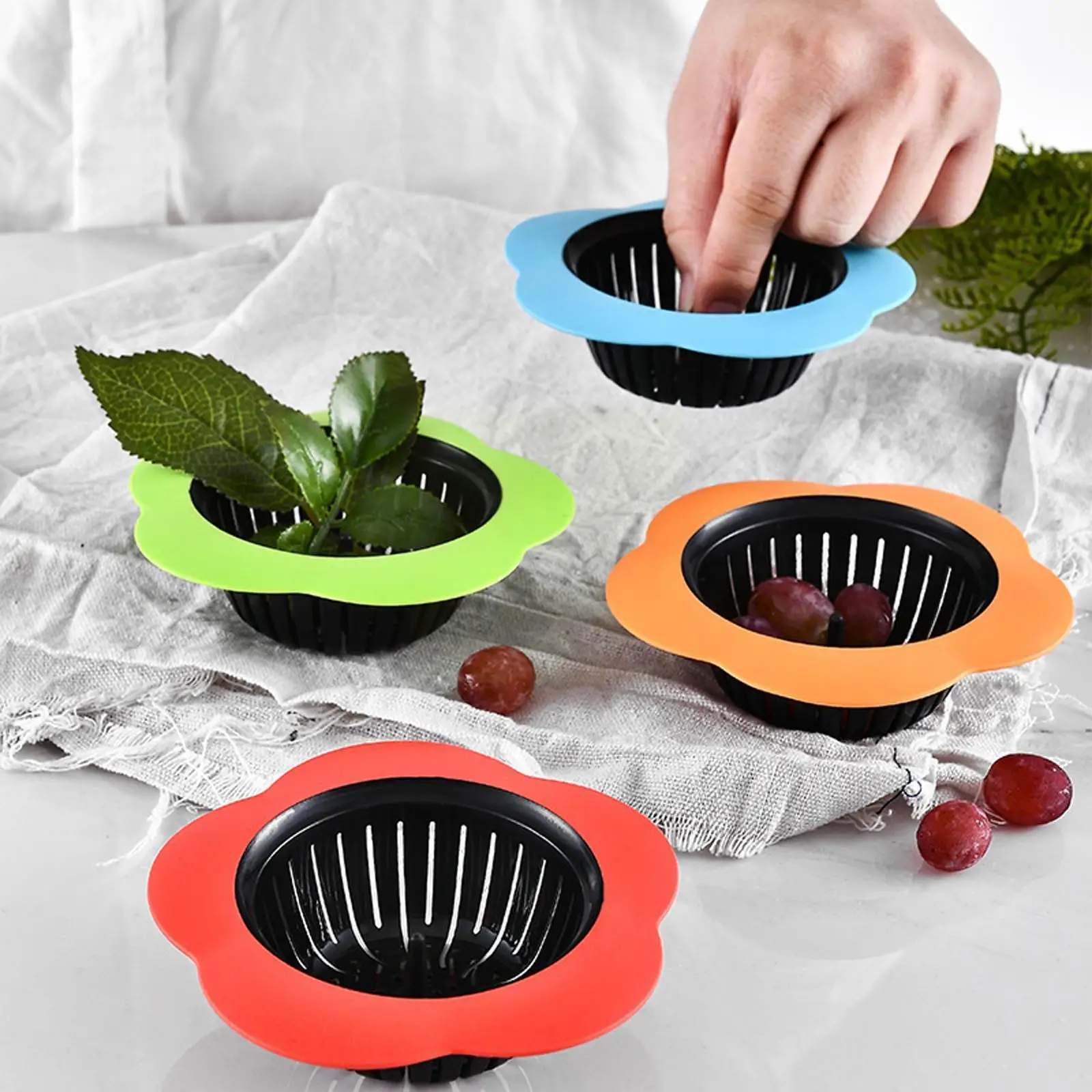 Kitchen Sink Strainer Silicone Sieve Bathroom Shower Drain Sink