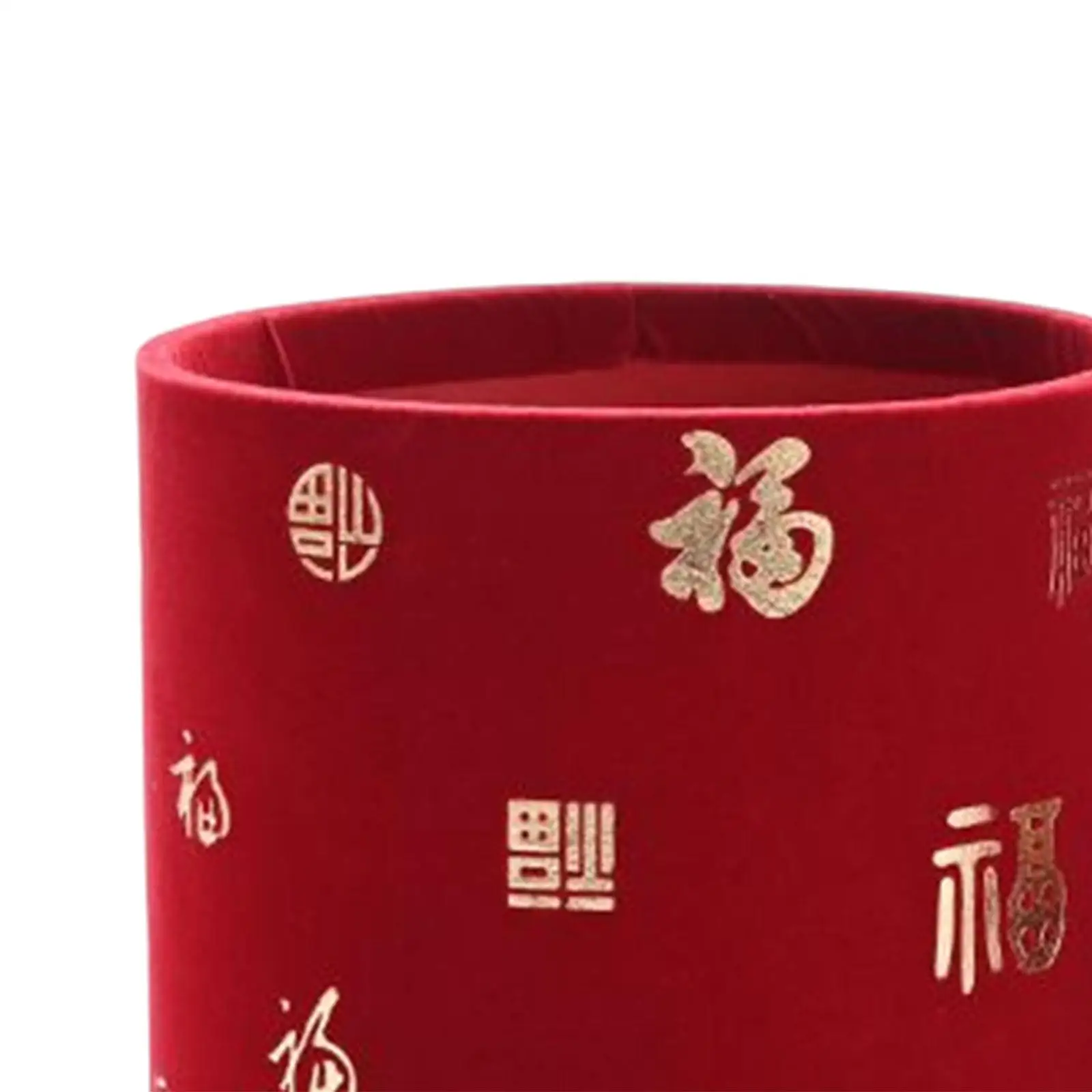 Chinese New Year Vase Centerpiece Velvet Bucket Fu Character Gift