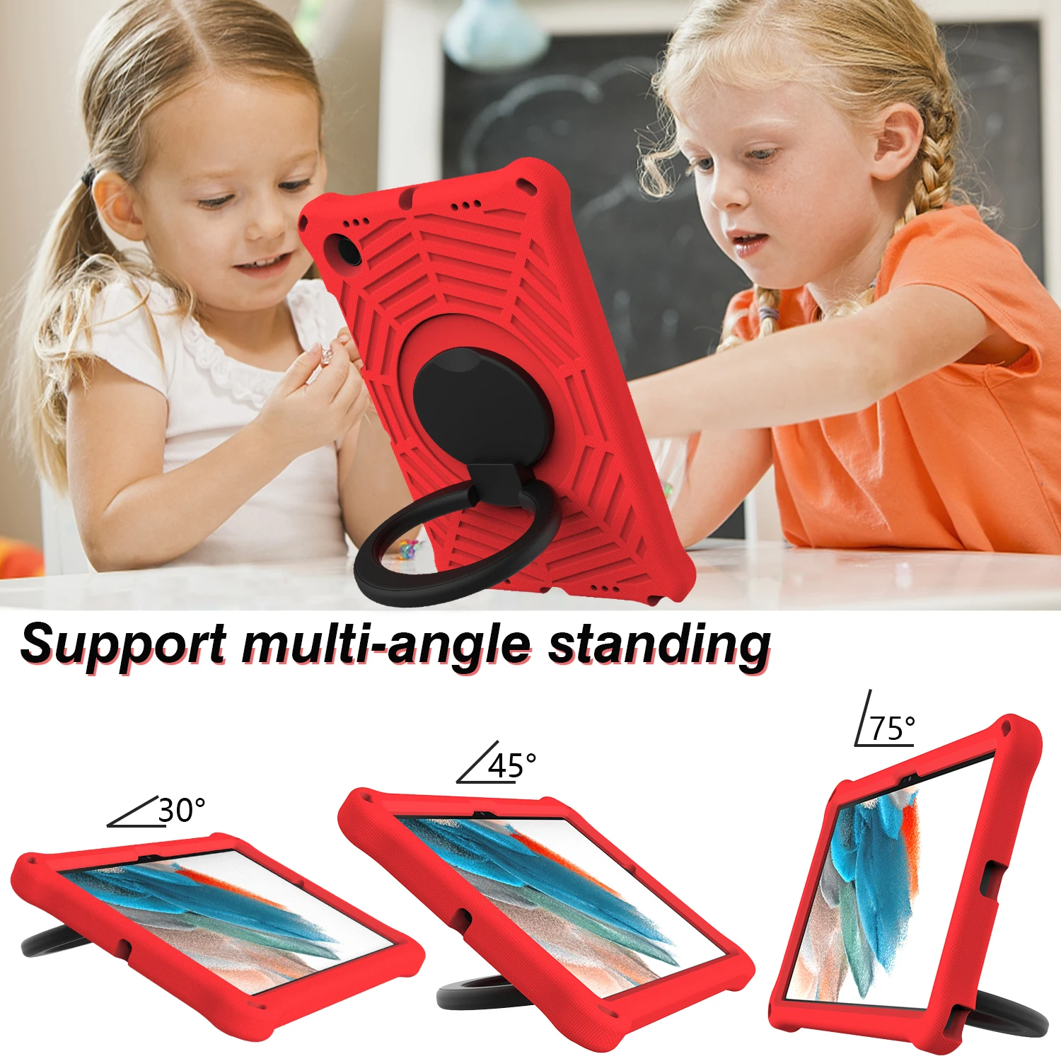 

Case For Samsung Galaxy Tab A8 2021 SM-X200 SM-X205 10.5" Kids Safe EVA Shock-proof Tablet Handle Stand Cover