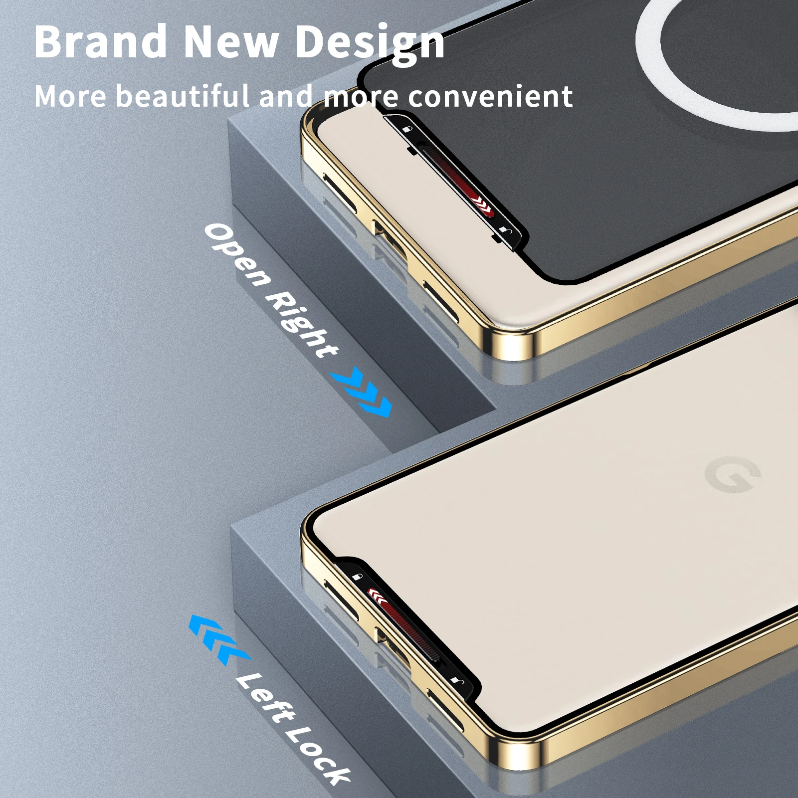 Coque Magnetic Case For Google Pixel 8 Pro Aluminum Alloy Metal Bumper Cases For Pixel 7 7A 6 Wireless Charger Protector Cover