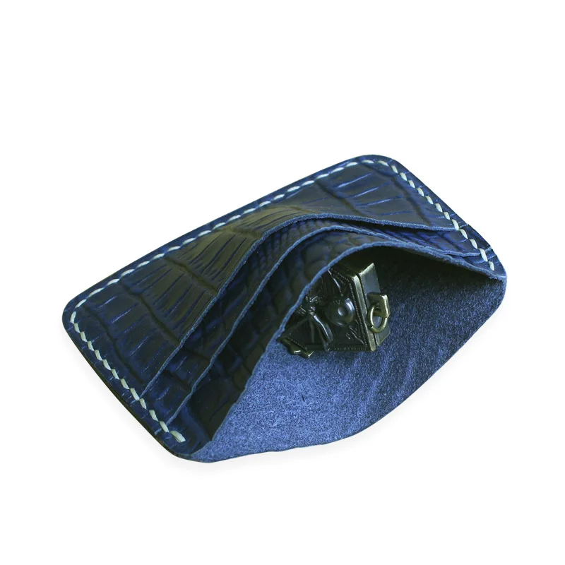 100% Genuine Leather Business Id Card Holder Handmade Leather Bank Credit Cards Case Multi Slot Slim Card Bag Money Clip