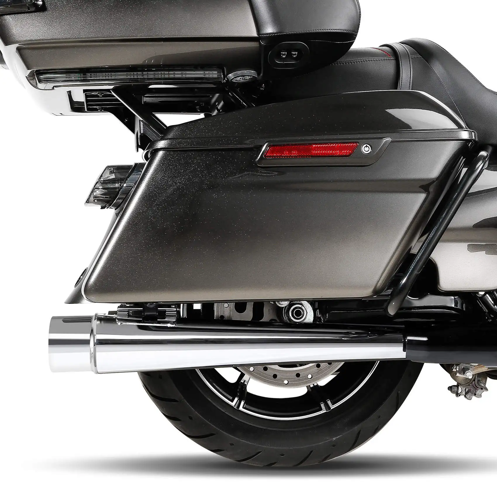 4" Slip-On Mufflers Dual Exhaust Pipes For Harley Touring Street Electra Glide Road King 2017-2022 Motorcycle