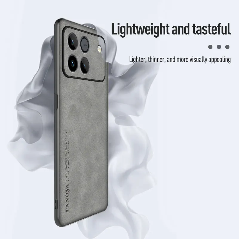 Shockproof Matte Leather Case with Soft Back Cover