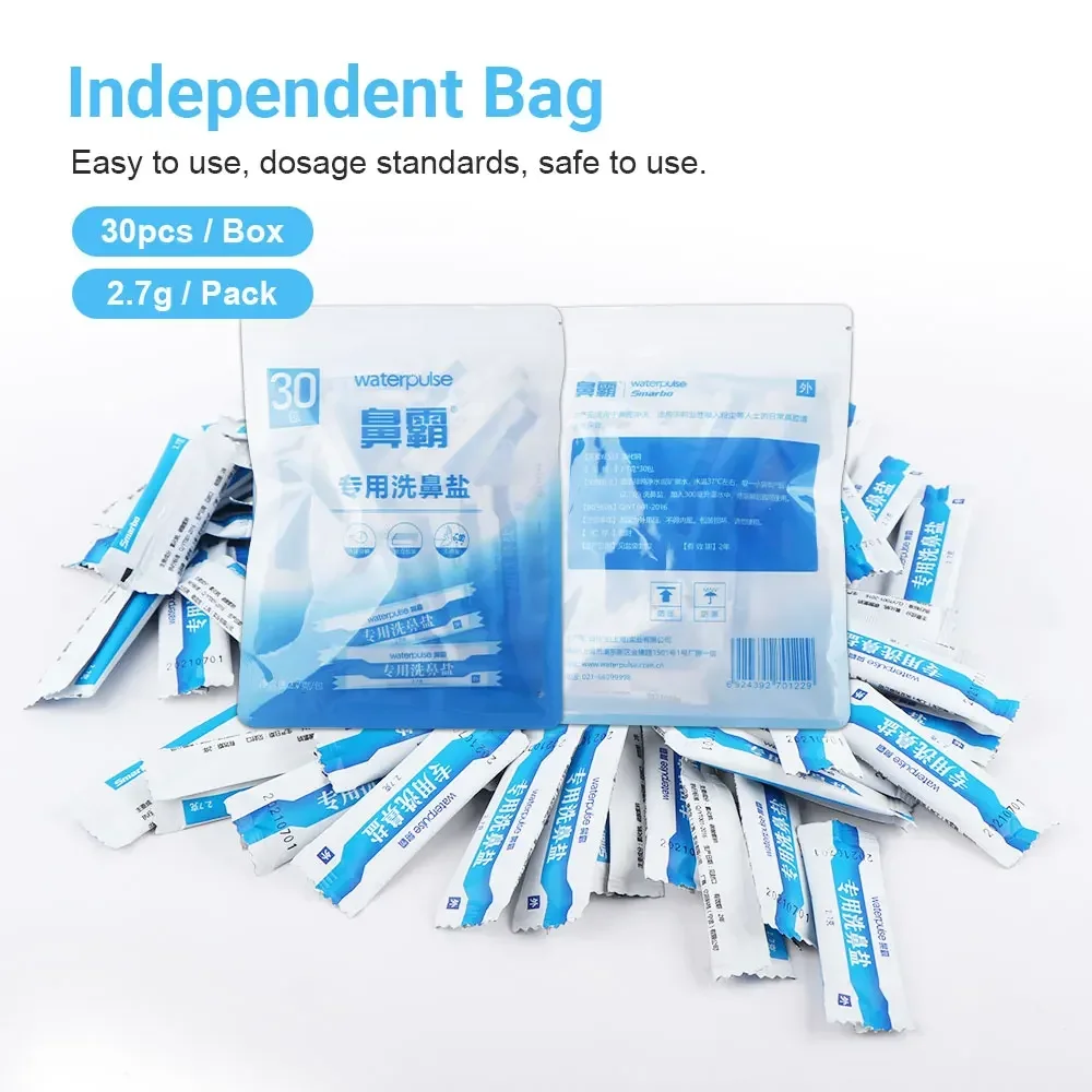 60PCS 2.7g 4.5g Nose Cleaner Salt Nasal Rinse Salt Allergies Relief Washing Rinse Nasal Wash Packs Irrigator Accessories nasal irrigator set