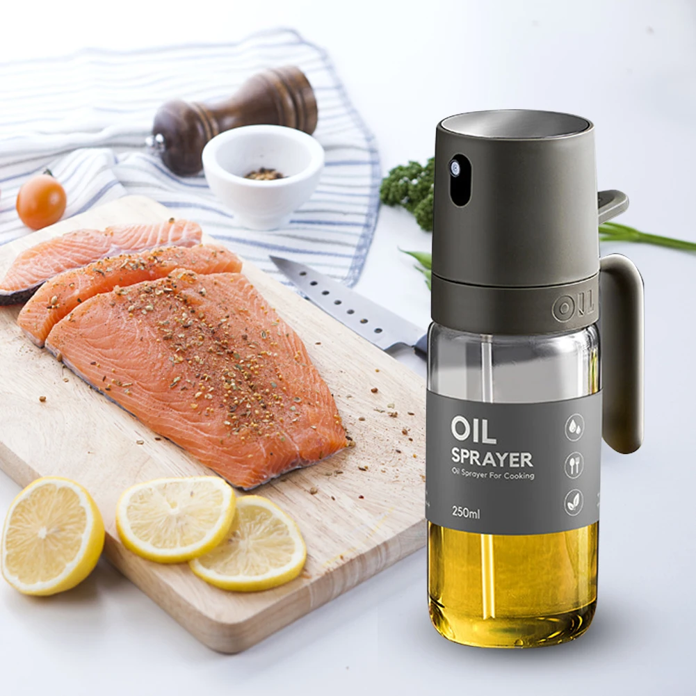 250ML Edible Oil Spritzer Versatile Refillable Spray Bottles Rust-Proof Olive Oil Mister for Air Fryer Grilling Baking