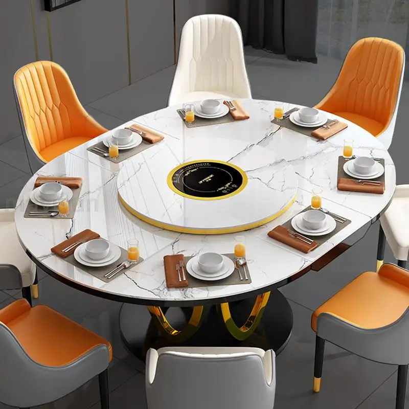 Spinning Expanding Round Dining Table