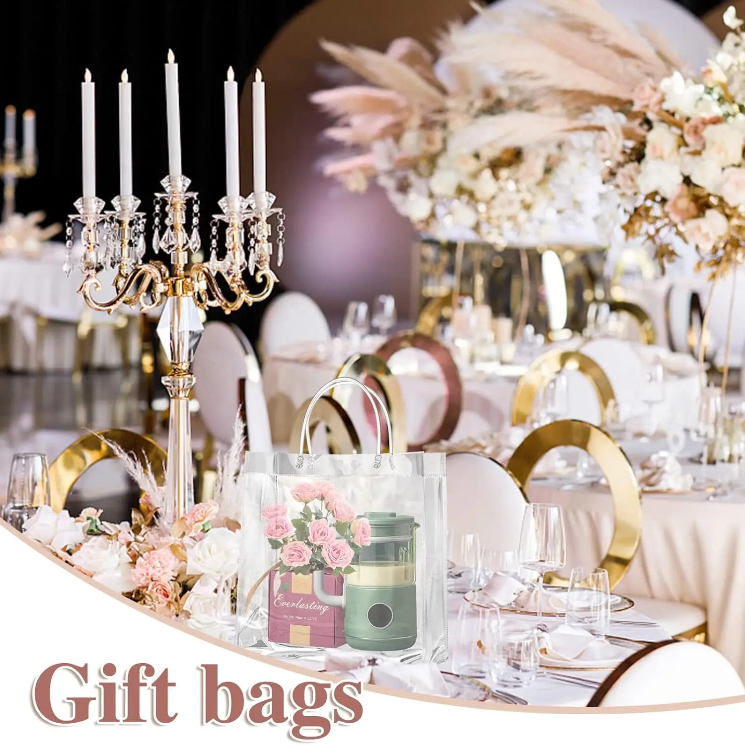 Gift Bags Candy Bags 20pcs Transparent For Christmas Halloween Souvenirs Parties Birthday Gifts Anniversaries Weddings