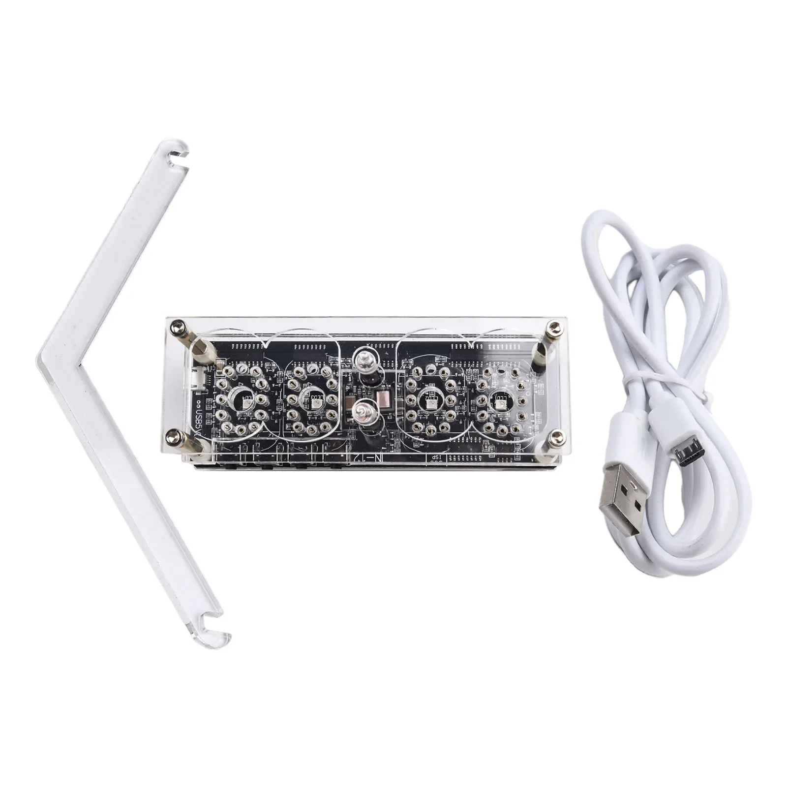 - Fluorescent 225 Colors Digital Clock Digital Clock Fluorescent High Precision Clock - Glow Tube Nixie Clock Practical 3