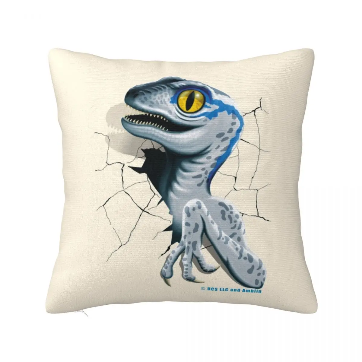 Jurassic World - Baby Blue Velociraptor Throw Pillow Cusions Cover Pillow Cover Cuscini Decorativi Di Lusso Per Soggiorno