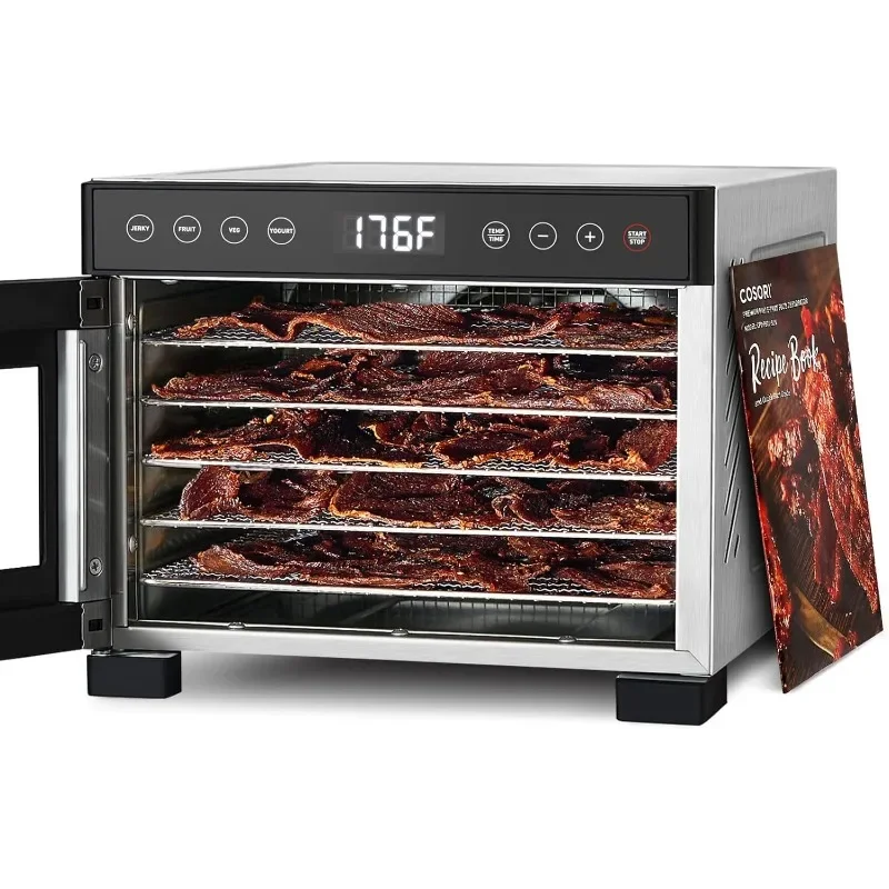 COSORI Food Dehydrator for Jerky, 176&deg;F Temperature Control, 5 Stainless Steel Trays Dryer Machine, 4 Presets,8H Timer,for meat