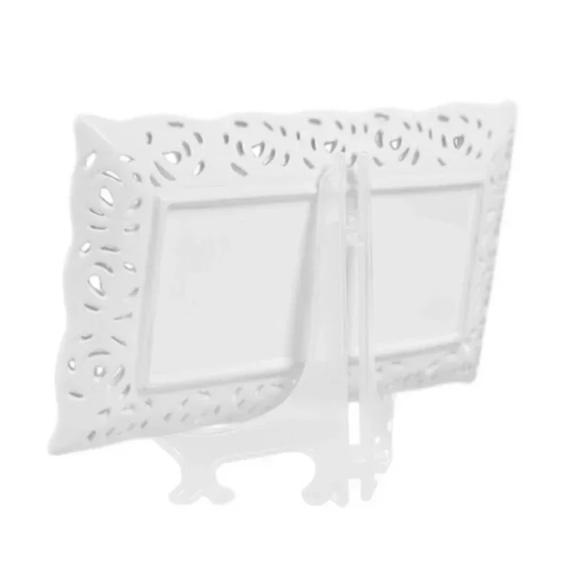 5PC Portable Easels Plate Holders Display Stand for Weddings Photo Picture Frame