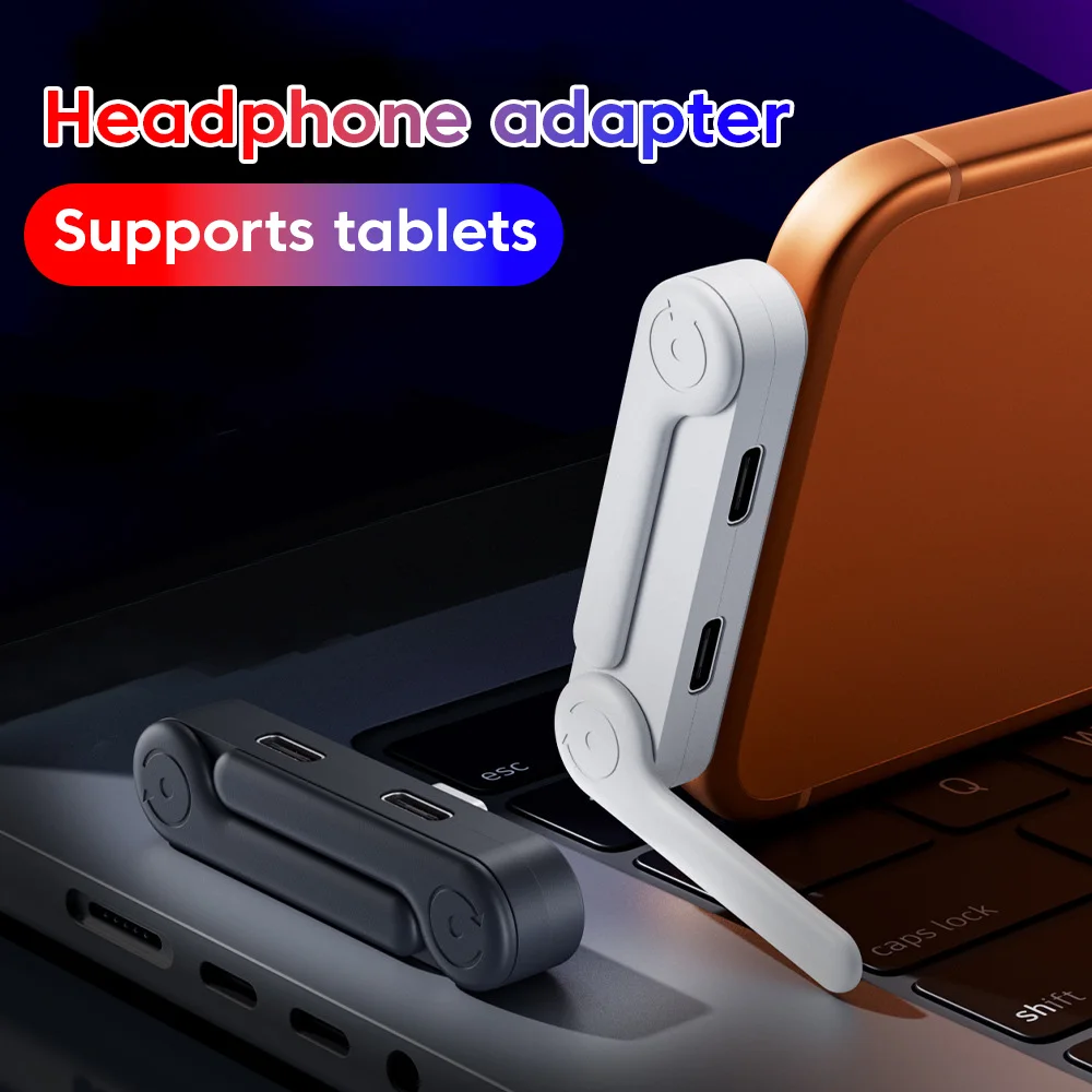 USB C OTG 어댑터 타입-C to 타입-C 오디오 + 5v3A 타입-C PD ..