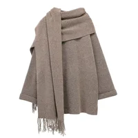 Women's Fashion and Casual Scarf Short Knitted Coat 4