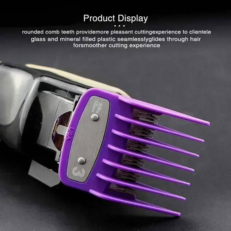 8pcs/10pcs universal hair clipper limit comb guide attachment set for wahl clippers hair clipper combs hair cutting guide comb 4