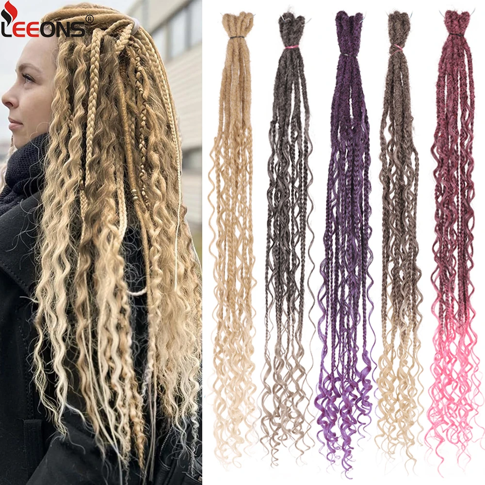 24" Double Ended Dreadlock Extension 5/10 Strands Synthetic Boho Box Braid Dreads Extensions Hippie Style Dreadlocks For Women 1