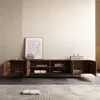 Mid Century Modern TV Stand for 80+ Inch TVs,Walnut Console with Ample Storage – Stylish Entertainment Center for LivingRoom 6