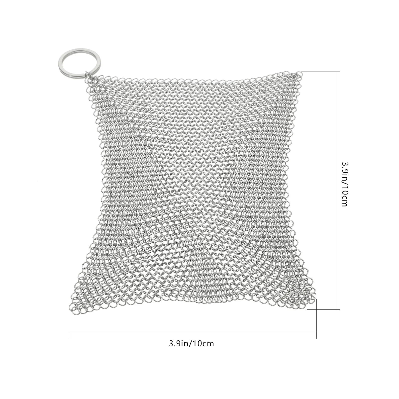 Skillet Chainmail Cleaning Cleaner Scrubber Chain Kitchen Scrubbing Iron Cast Pad Dish Cloths Dishwashing Rug Dishcloths Scrub images - 6