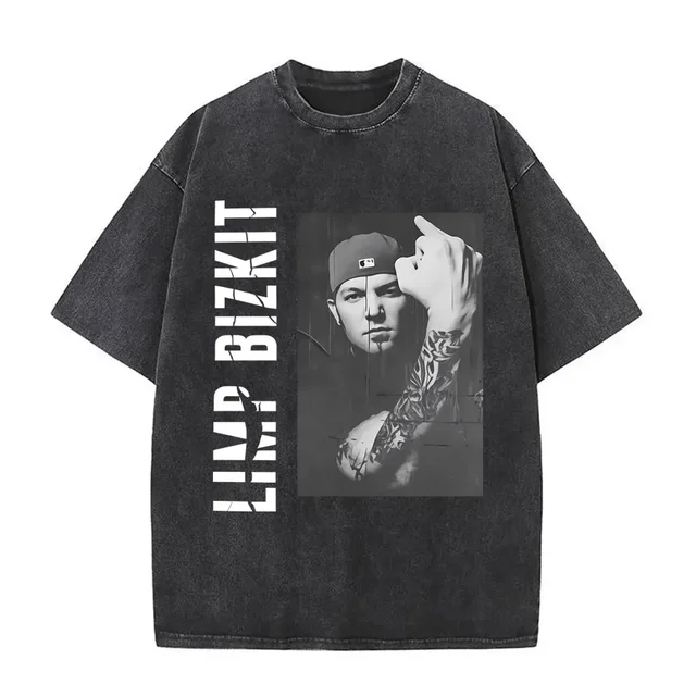 Washed Vintage Rock Band Limp Bizkit T-shirt Men Women