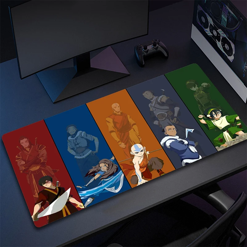 

Large Gaming Mouse Pad Avatar The Last Airbender Rubber Mousepad PC Gamer HD Print Computer Mouse Mat Game Locking Edge Desk Mat