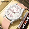 SANDA 3252 Elegant Fashionable Student Quartz Watch Popular Style Waterproof 50M Sports Watch Silicone Strap Dial Clear And Simp 1