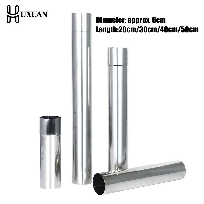 Stainless Steel Stove Pipe Chimney  Stove Boiler Exhaust Pipe Flue Liner 20cm/30cm/40cm/50cm