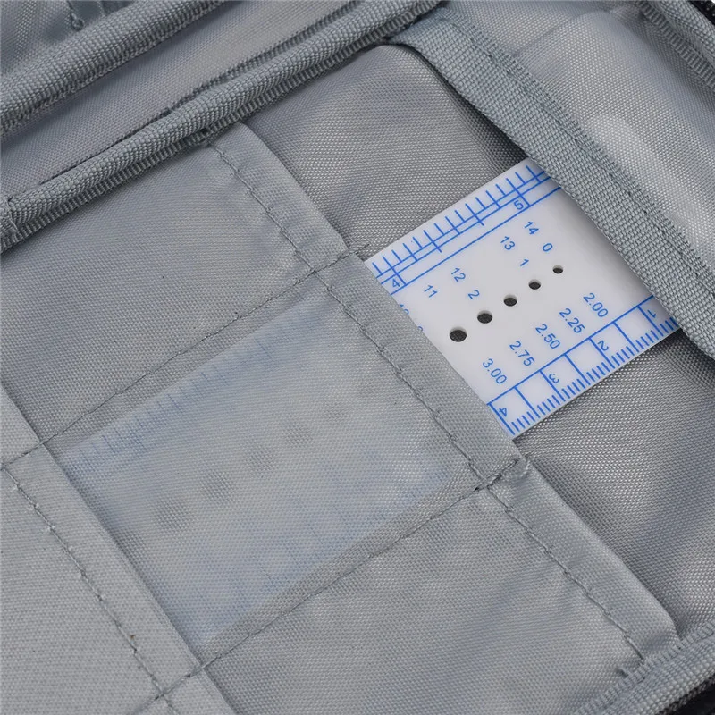 Big Capactiry Empty Crochet Hook Pouch Knitting Needles Kit Case Sewing Needles Scissors Ruler Sewing Accessories Organizer Bag (3)