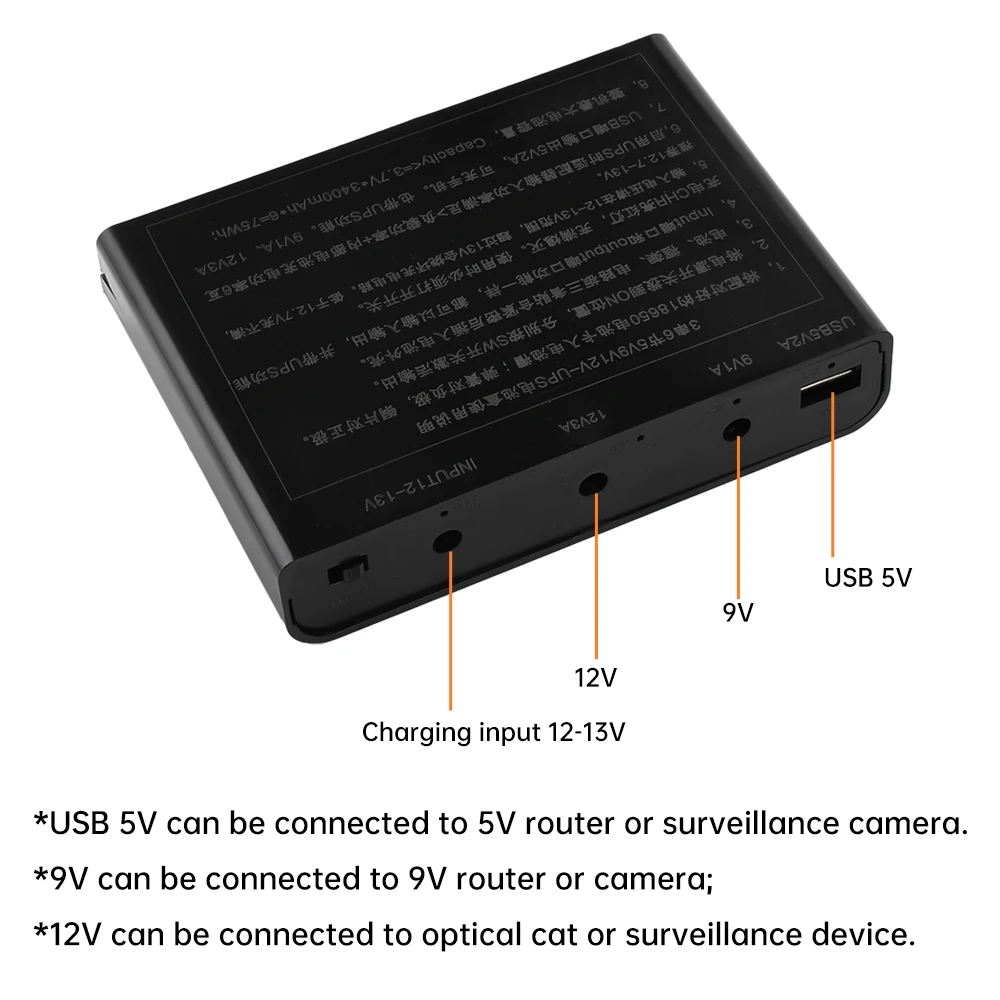 5V 9V 12V Output 6x 18650 Battery UPS Uninterrupted Power Supply DIY Power Bank Box for House Router Cellphone Tablet Modem uninterruptible power supply portable ups mini ups