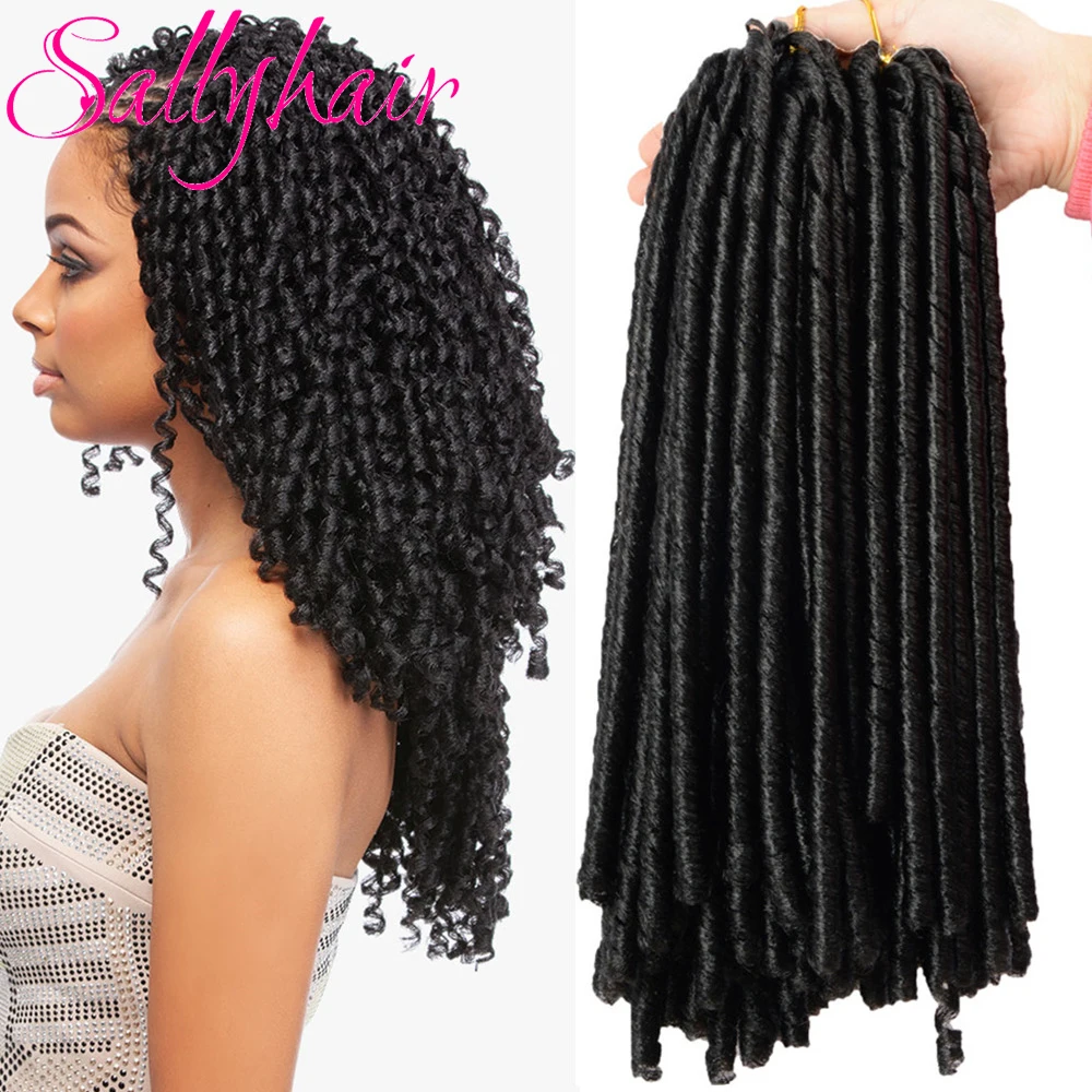 

Sallyhair 14 дюймов 70 фотоэлементов искусственные локоны синтетические плетеные удлинители волос афро прически мягкие дреды коричневые черные вязаные косы