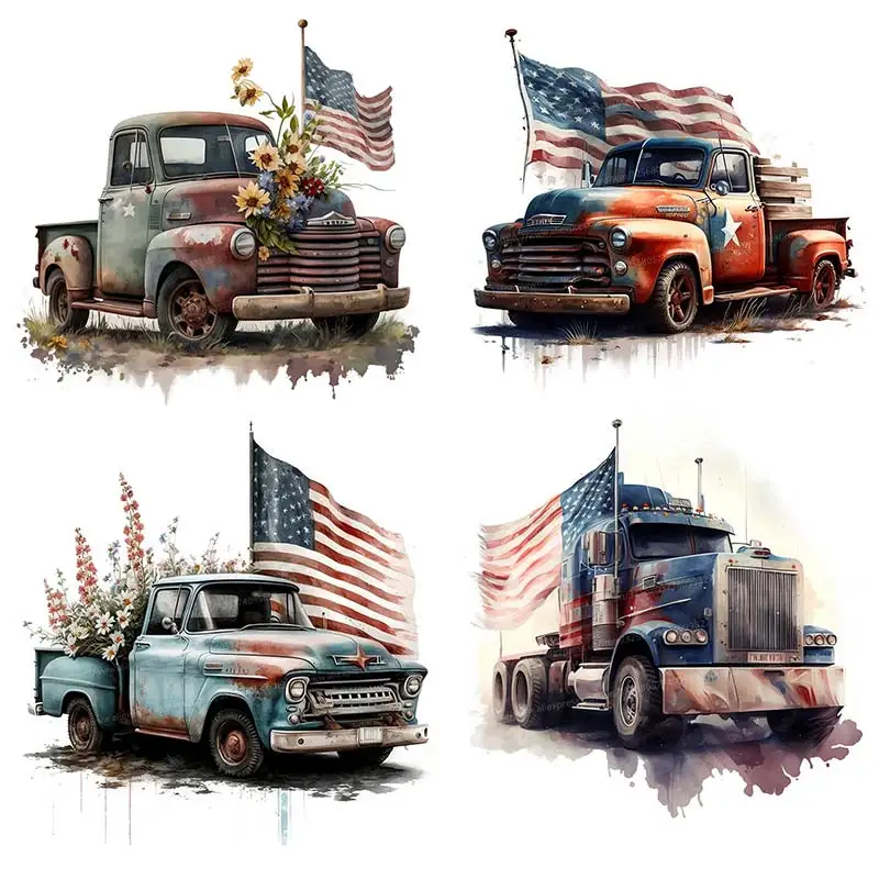 American Trucks Sticker Living Room sofa background decoration wallpaper for Home Decor Wall Sticker Room Art Decals M879