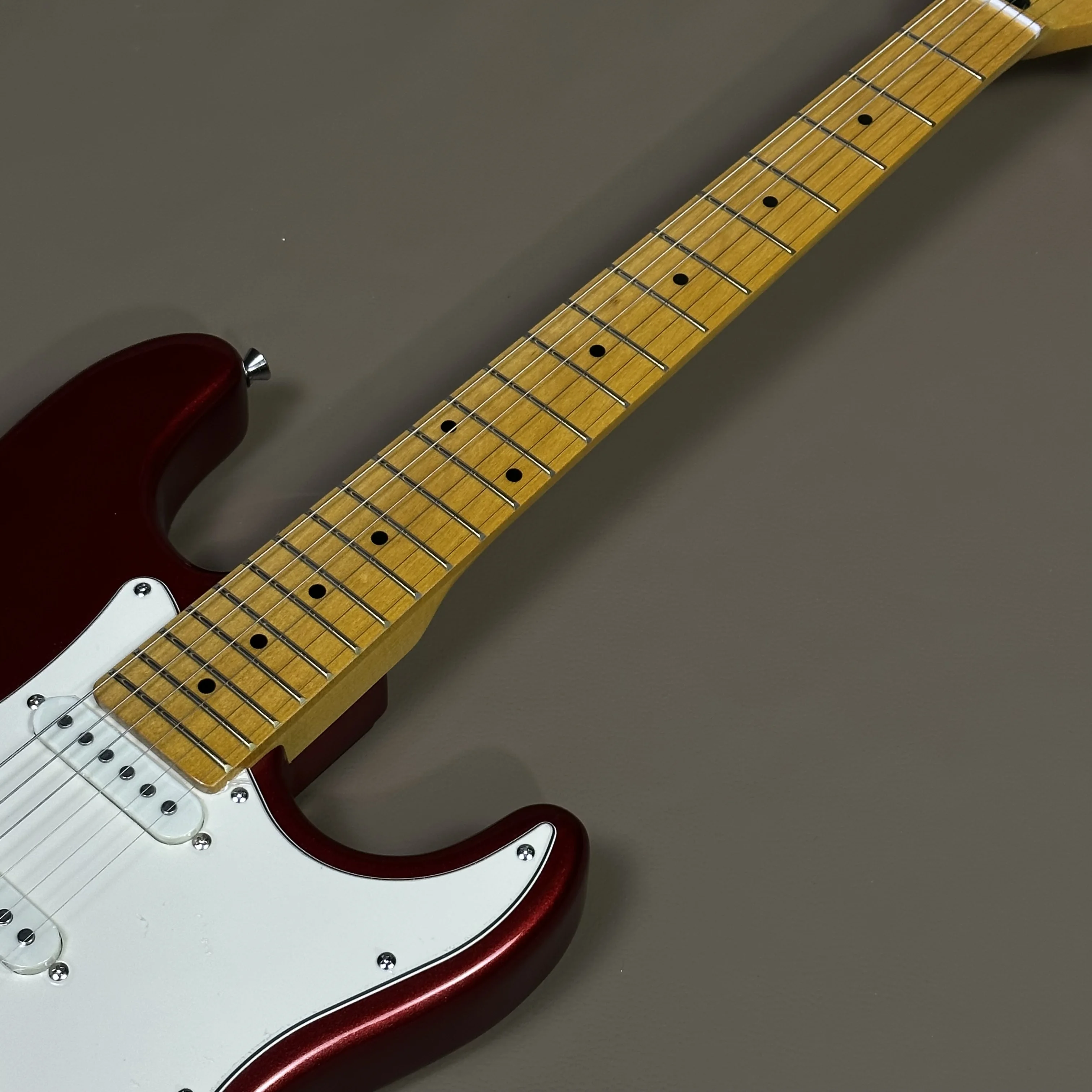 Electric Guitar Metallic Red Mahogany Body Maple Fingerboard