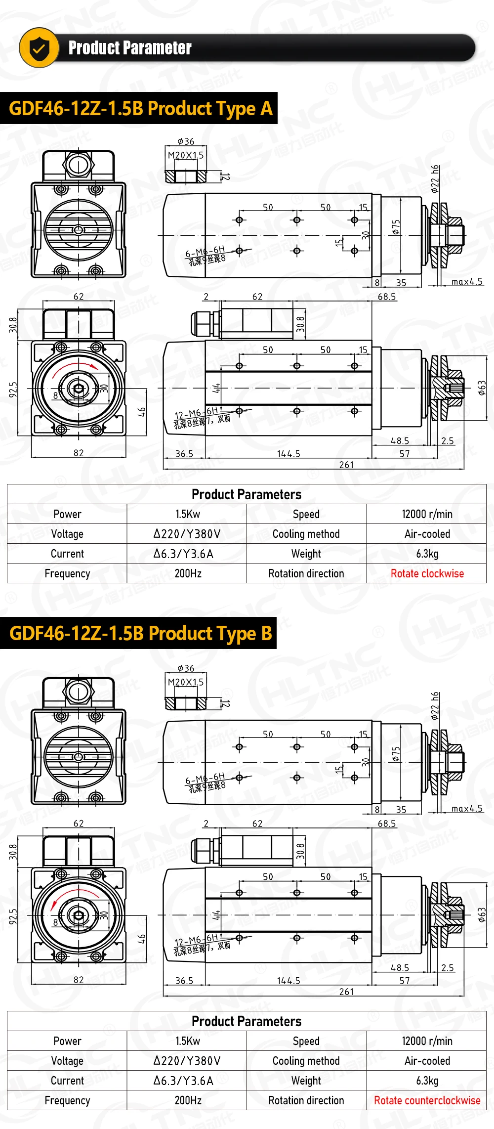 2026 New 1500w Spindle Motor For Saw Blade 200hz 12000rpm 1.5kw AC 200-240v 380