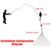 High Carbon Steel Frame Fishing Net Automatic Lobsters Catches Thread Net Fish Net for Various Water Environment Fishing Tackle 4