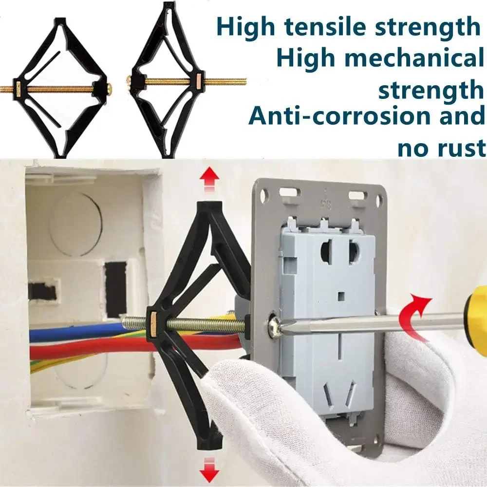 Switch Box Repair Tool 50/1PC 86 Type Cassette Repairer Dark Box Sockets Bottom Repair Box Fixed Support Rod Switch Sockets Case Home Repair Tools