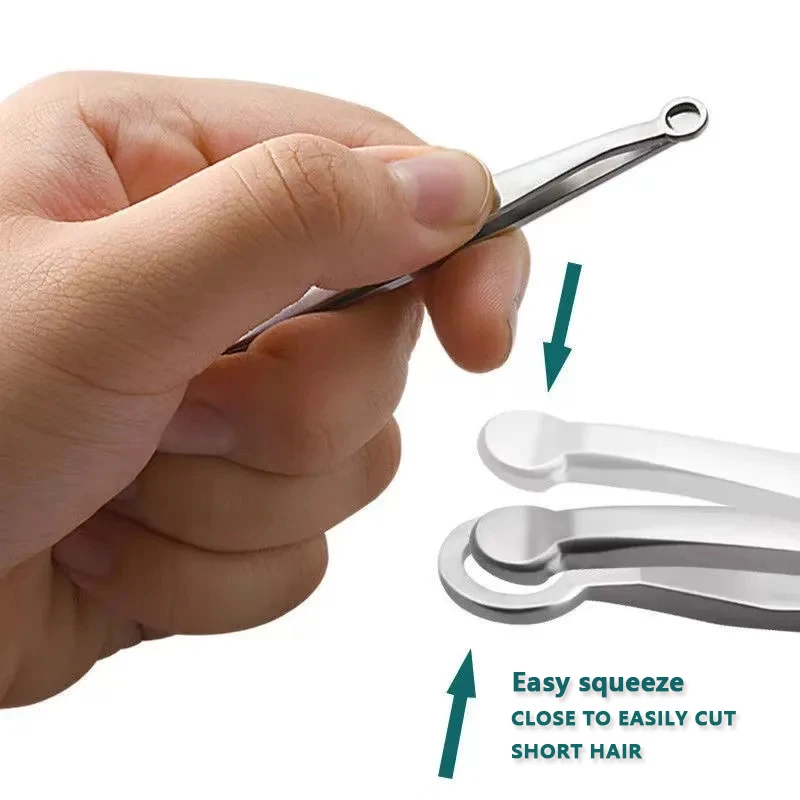 

1/3PCSNose Hair Trimming Tweezers Nose Hair Removal Tweezer Stainles Steel Trimming Tweezers Round Tip Easy Nose Hair Removal