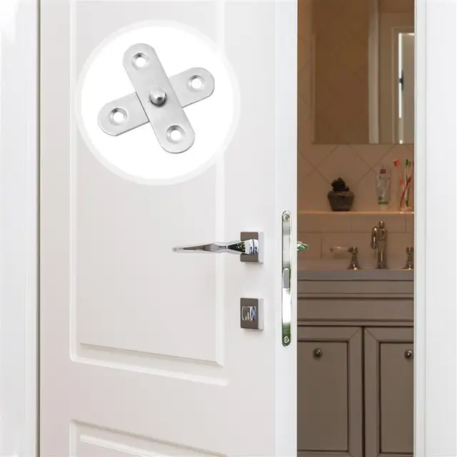 6pcs Door Window Pivot Hinges Rotating Hidden Door Hinge Stainless