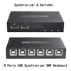 8port USB synchronizer switch network switch Game live screen splitter USB Synchronous Controller Adapter KVM Splitter Extender 1