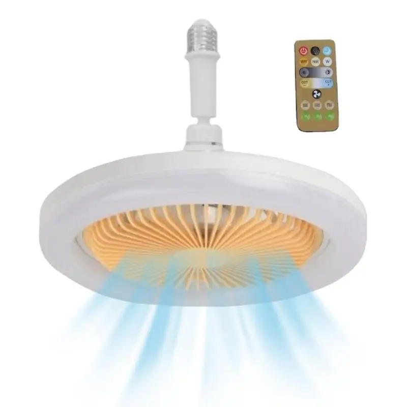 

30W Ceiling Fan With Lighting Lamp E27 Converter Base With Remote Control For Bedroom Living Home Silent 3 Speeds 1PC