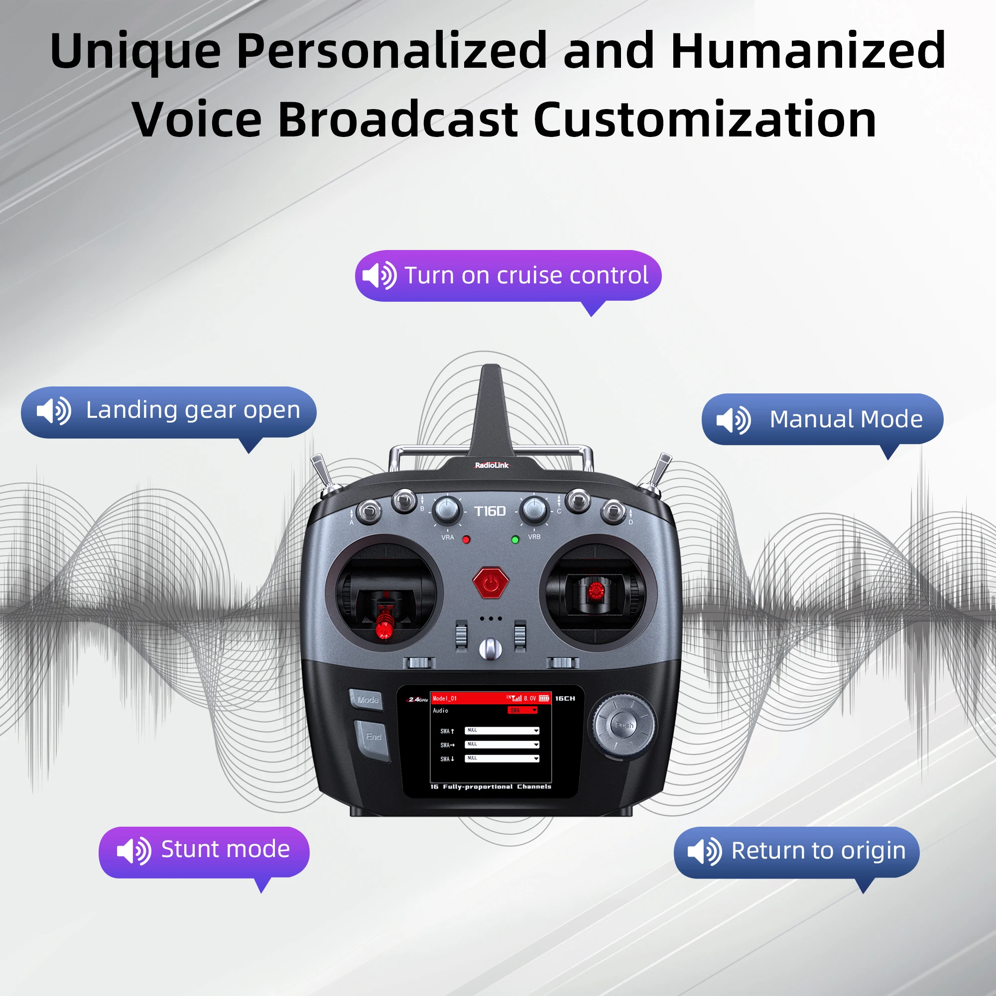 Récepteur R16F ELRS du drone radiocommandé M1/M2 - Volantex, détail des connecteurs