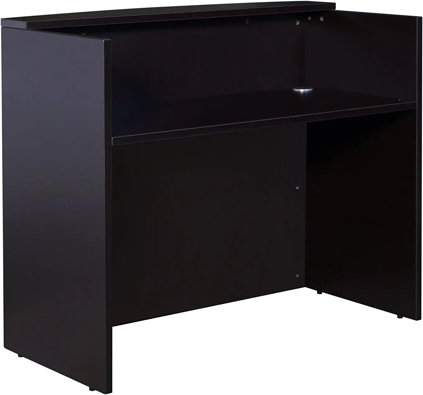 Glazed Reception Desk, 48Wx26Dx41.5H Mocha (N168-MOC)