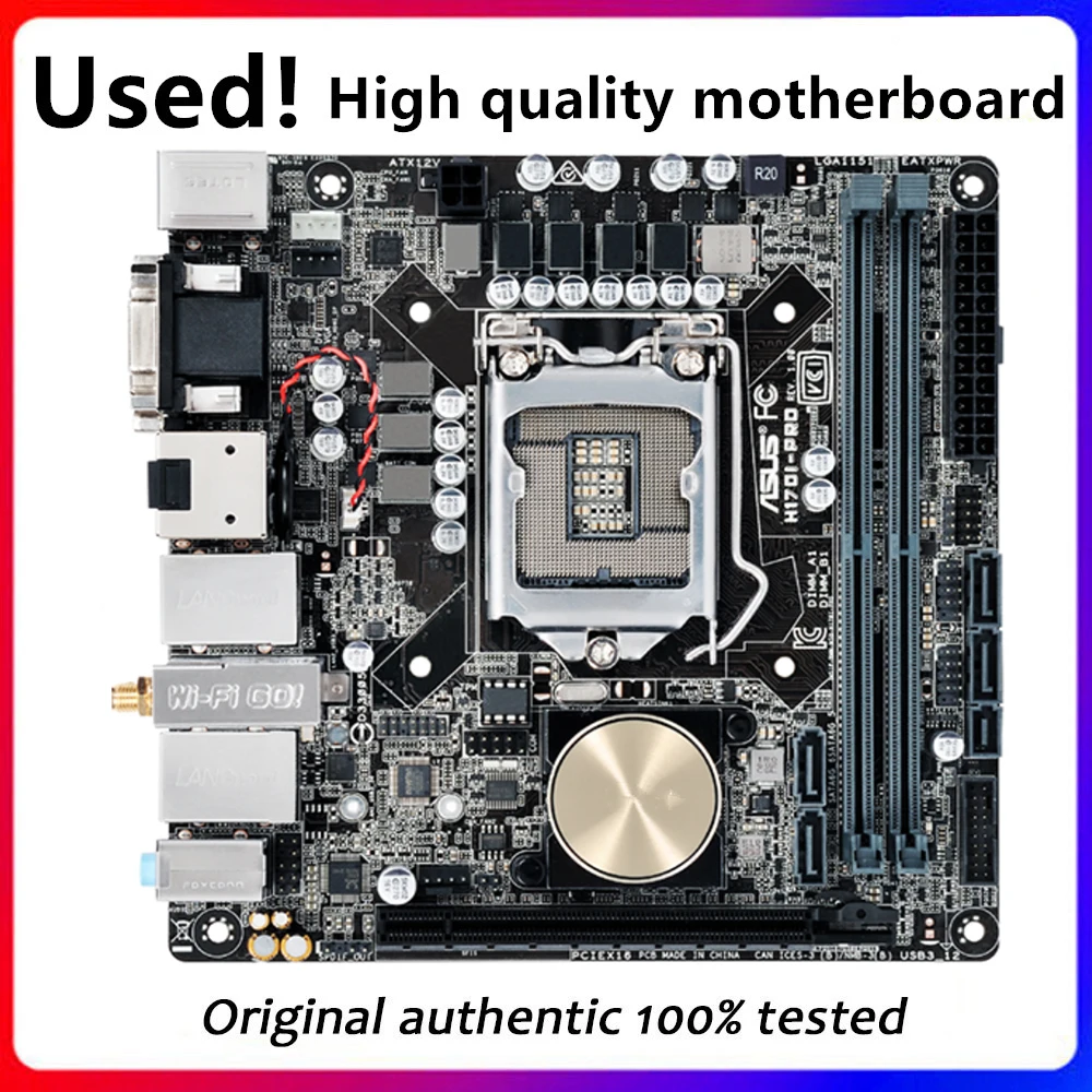 Asus H170I-PRO中古オリジナルデスクトップインテルH170 H170M DDR4マザーボードlga 1151 i7/i5/i3  USB3.0 SATA3