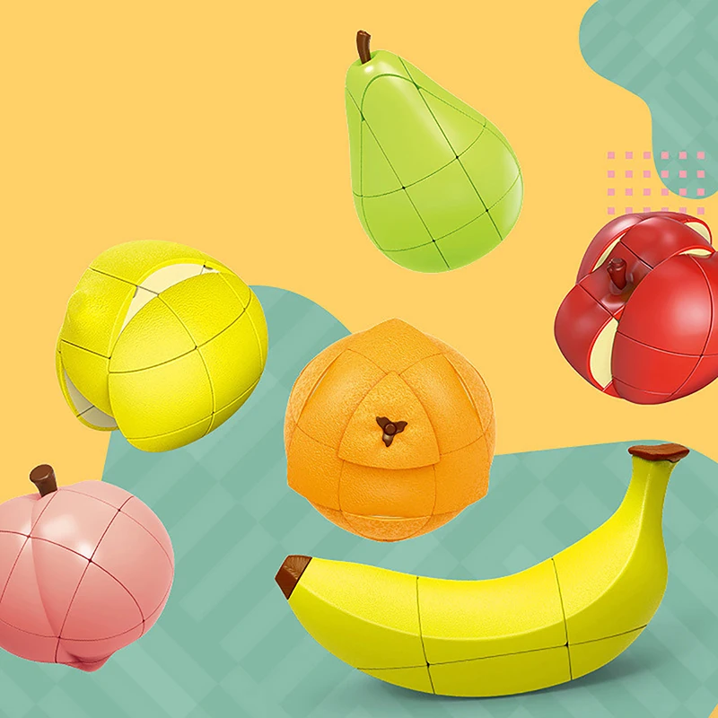 

Fruits Banana Lemon Peach Pear Orange Strange-Shape 3x3 Cube Gifts For Kids Third-order Children's Rubik's Cube