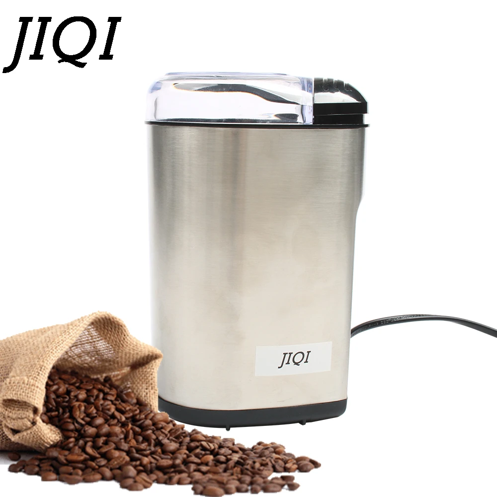 JIQI Electric Stainless Steel Coffee Bean Herbs Nuts Grinder Home Grinding Milling Machine Rapid Coffee Mill Crusher Accessories 5
