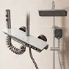 Piano Key Shower Full Set Digital Display Showers System Set Hot and Cold Shower Faucet Rainfall Bathtub Booster Shower 1