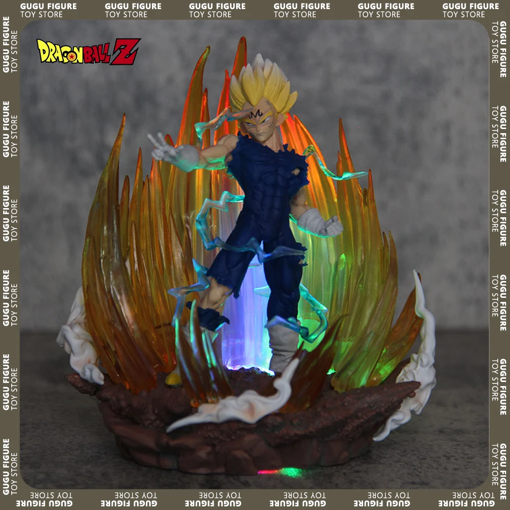 Dragon Ball Z Anime Figure Vegeta Super Saiyan 2 14cm GK Pvc Statue Model Luminescent Collection Decoration Toy Christmas Gifts