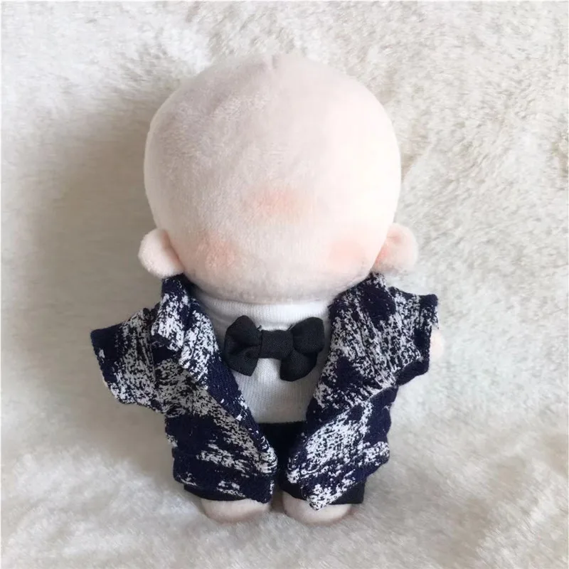 Hand-made 10cm Fat Body Doll Clothes Black Handsome Western Doll COS Clothing Set For Korean Popular Plush Toy