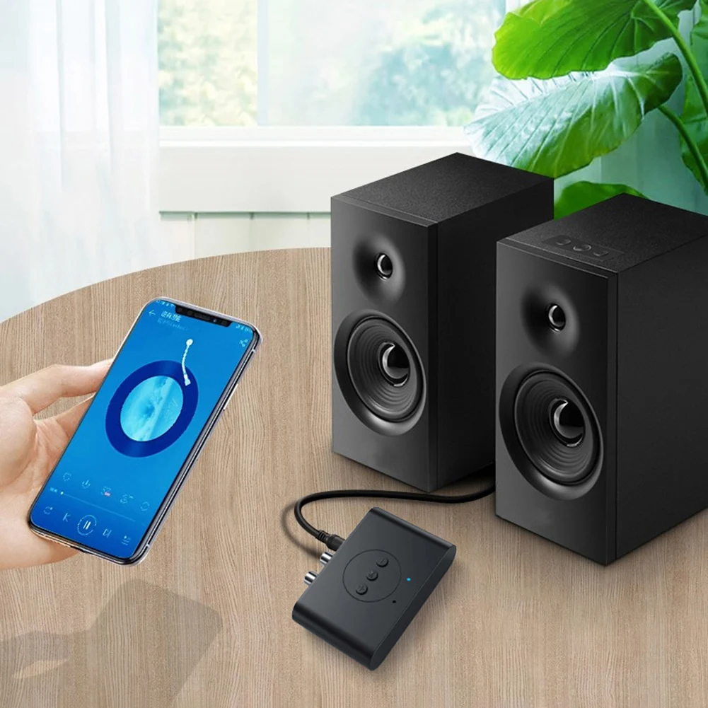 오디오 수신기 U 디스크 RCA 3.5mm AUX NFC 블루투스 호환5.2 스테레오 음악 수신기 자동차용 USB 플래시 드라이브 재생 지원